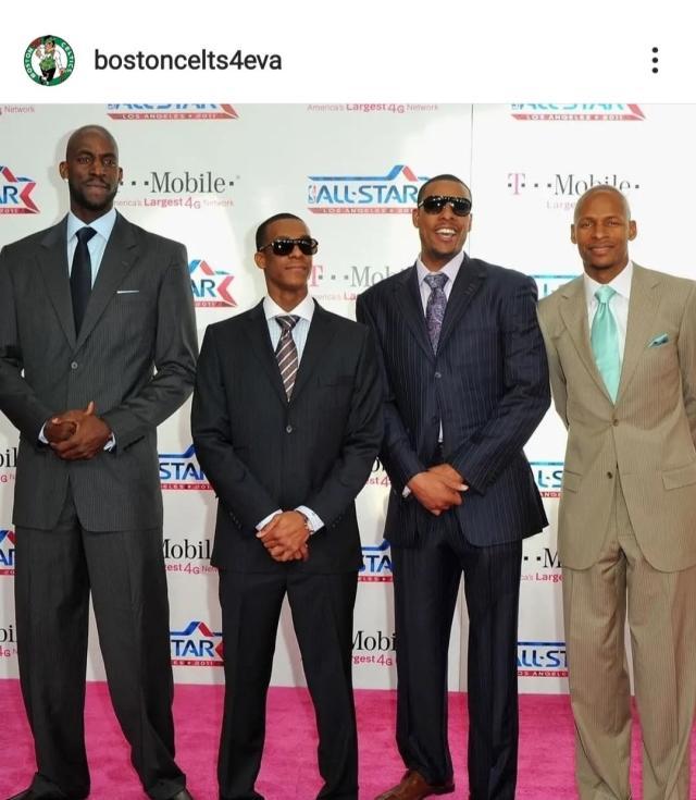 开云-耿耿于怀！加内特转发绿军巨头旧照 并将雷阿伦P掉